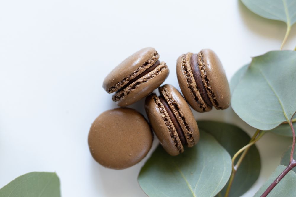Macarons met chocoladevulling